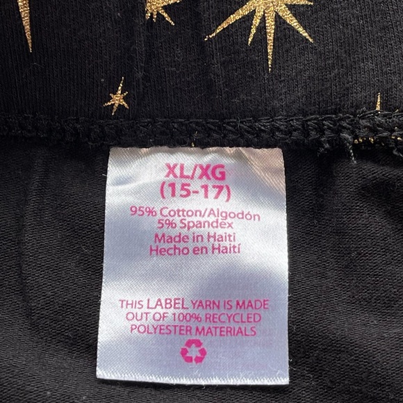 No Boundaries size Xl black leggings with gold metallic moons & stars EUC - Picture 11 of 11